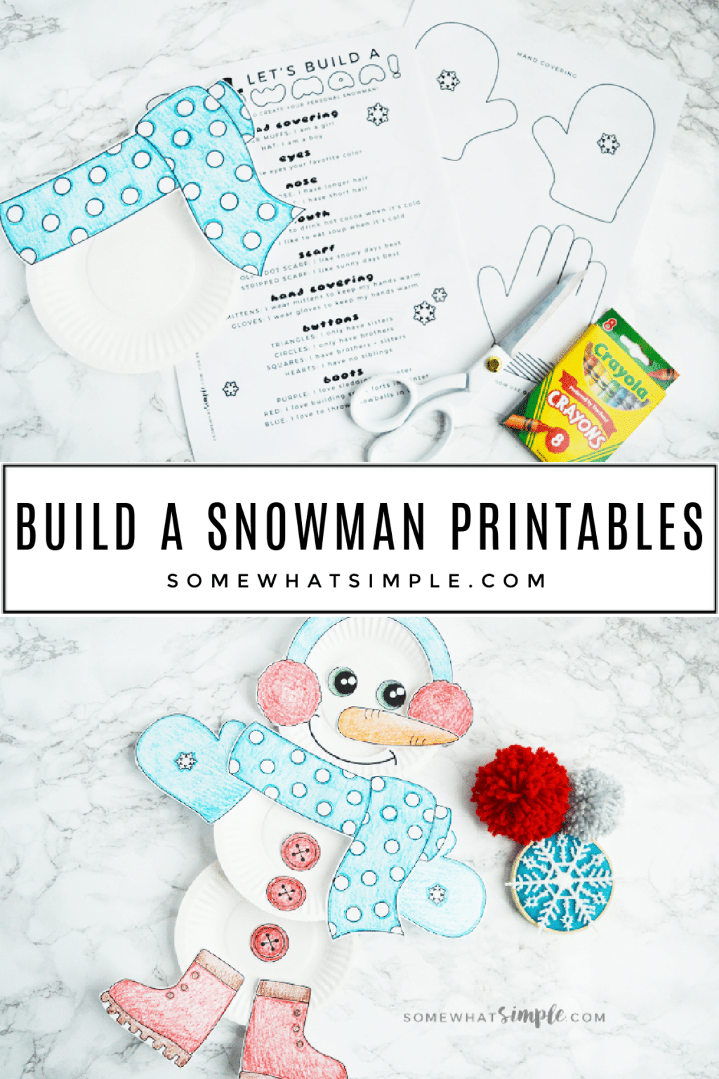 Build A Snowman Activity Kit For Kids - Free Printables!