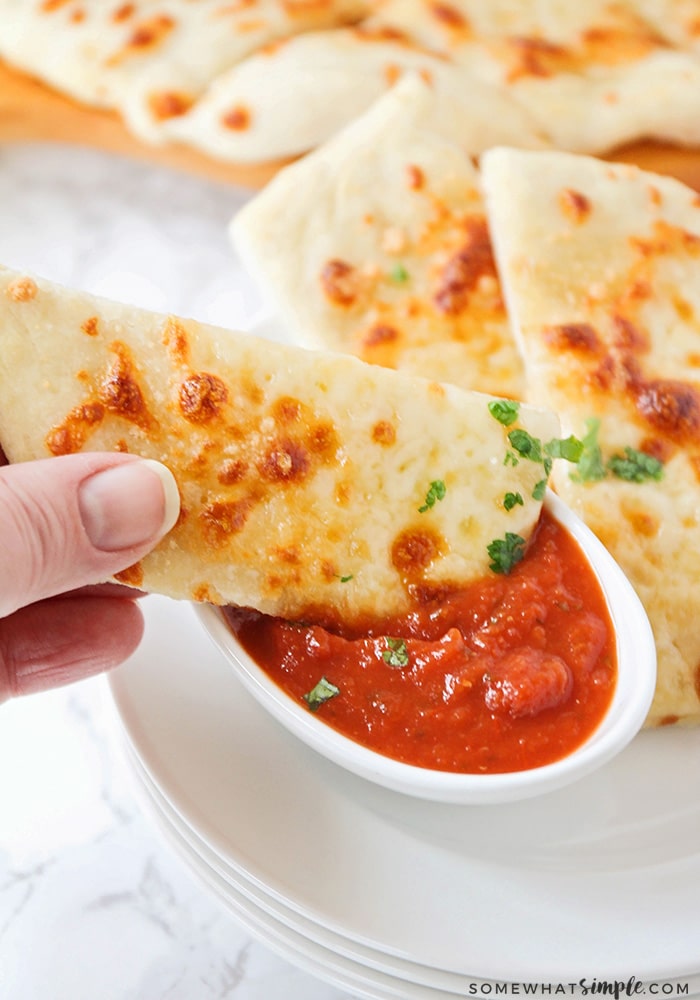 30 Minutes Cheesy Breadsticks - Somewhat Simple