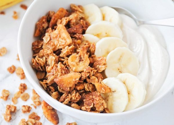 Banana Peanut Butter Granola - Somewhat Simple