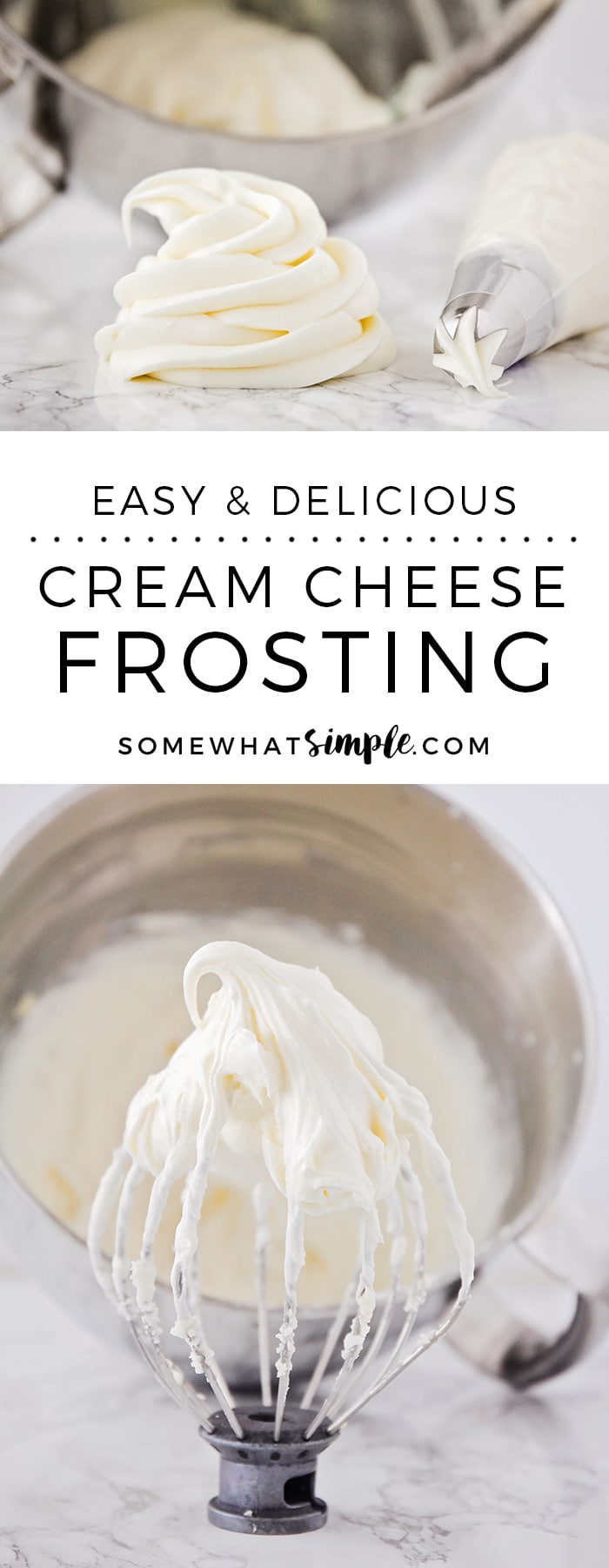 Best EVER Cream Cheese Frosting Recipe | Somewhat Simple