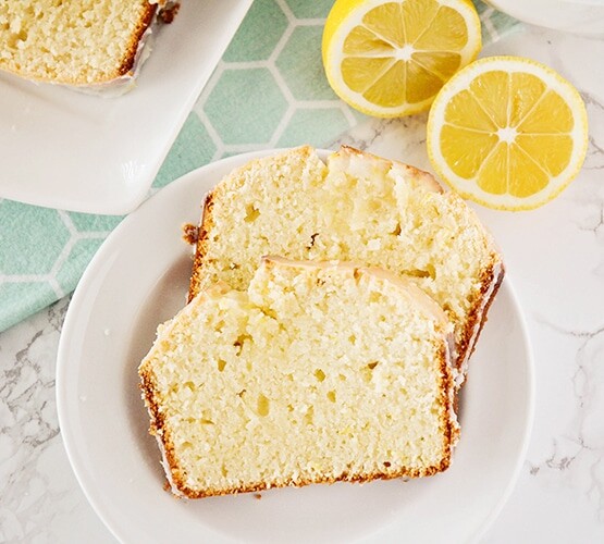 slices of lemon pound cake