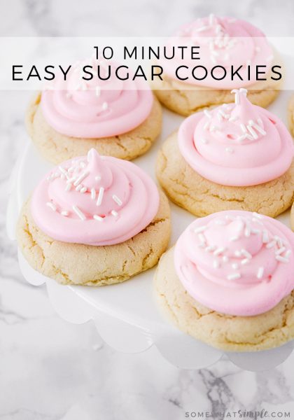 Easy Sugar Cookies (Ready In 10 Minutes) | Somewhat Simple