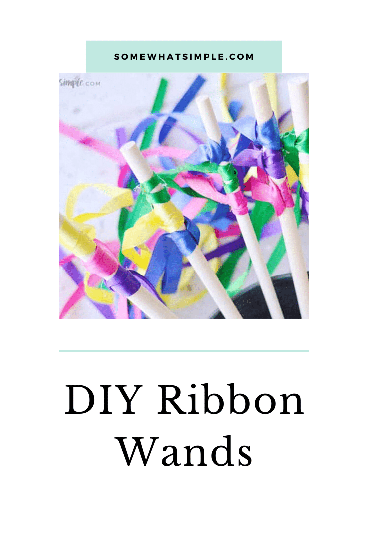 These DIY ribbon wands are so easy to make, they're ready in just 5 minutes. All you need are a couple simple materials and they'll be ready to use at home, for dance, a wedding or any other fun occasion. Here is a simple and easy tutorial on how to make ribbon wands that your kids will love! #ribbonwands, #howtomakeribbonwands #ribbonwandsforkids #streamerwands #DIYdanceribbonwand #weddingribbonwands via @somewhatsimple