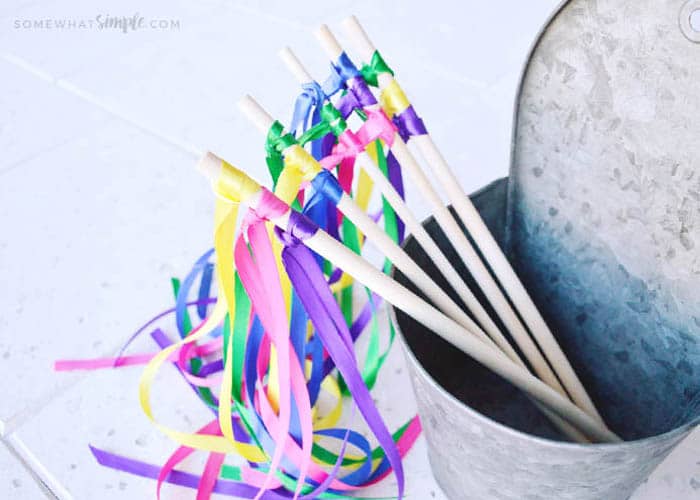 Easy Diy Ribbon Wands Ready In 5 Mins Somewhat Simple