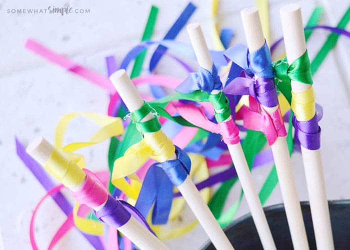 Streamers Ribbons Decorative Party Colorful Dancing Ribbon Sticks Wands  Wedding 