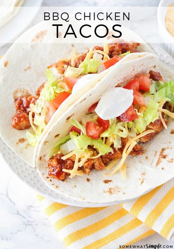 Baked BBQ Chicken Tacos (Easy Recipe) - Somewhat Simple