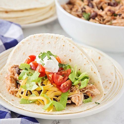 Crock Pot Chicken Tacos (3 Ingredients) - Somewhat Simple