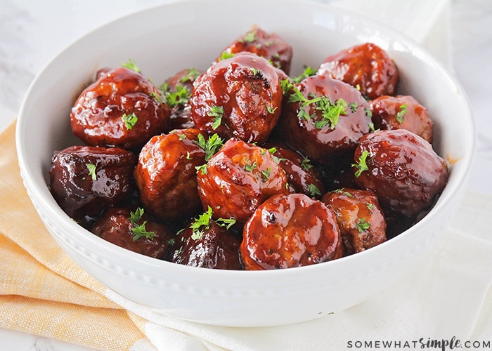 EASIEST Grape Jelly Meatballs - 3 Ingredients | Somewhat Simple