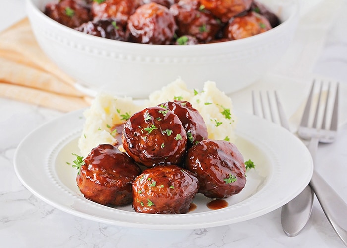 Slow Cooker Meatball Appetizer - Moneywise Moms - Easy Family Recipes