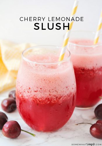 Fresh Cherry Lemonade Slush Recipe | Somewhat Simple