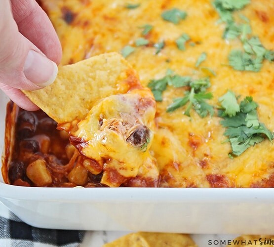 chicken enchilada dip