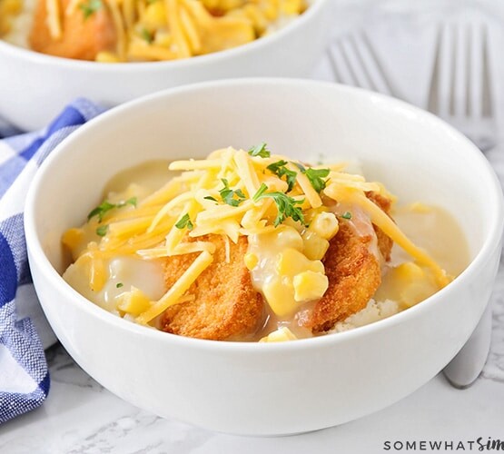 Chicken Mashed Potato Bowls