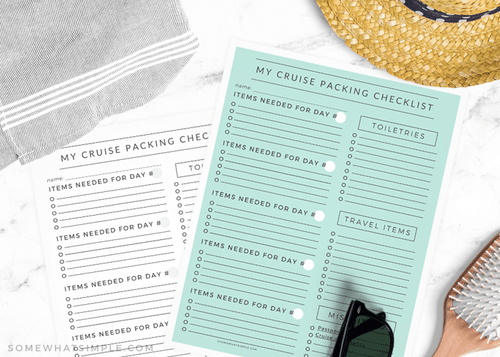 printable cruise packing list free printable somewhat simple