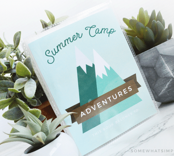 summer camp journal mini scrapbook memory book kids fun free printable