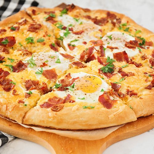 Bacon Breakfast Pizza Recipe | Somewhat Simple