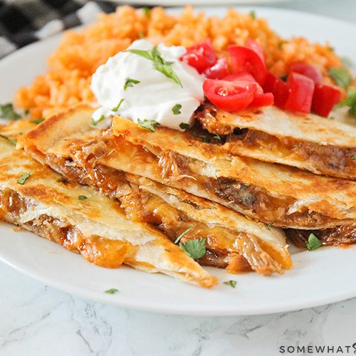 BBQ Pulled Pork Quesadillas (20 Mins) - Somewhat Simple