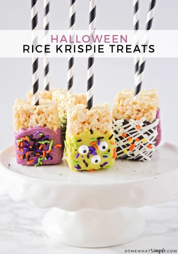 Halloween Rice Krispie Treats | Somewhat Simple