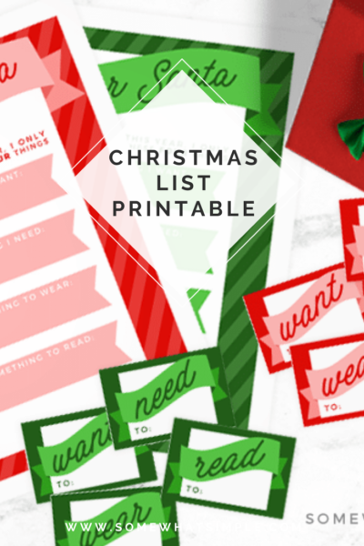 Santa Christmas Wish List (free Printables + Tags) 