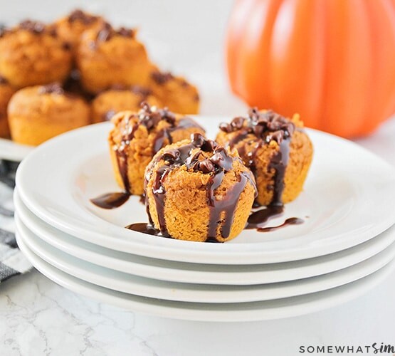 easy pumpkin cookie bites with only 3 ingredients.