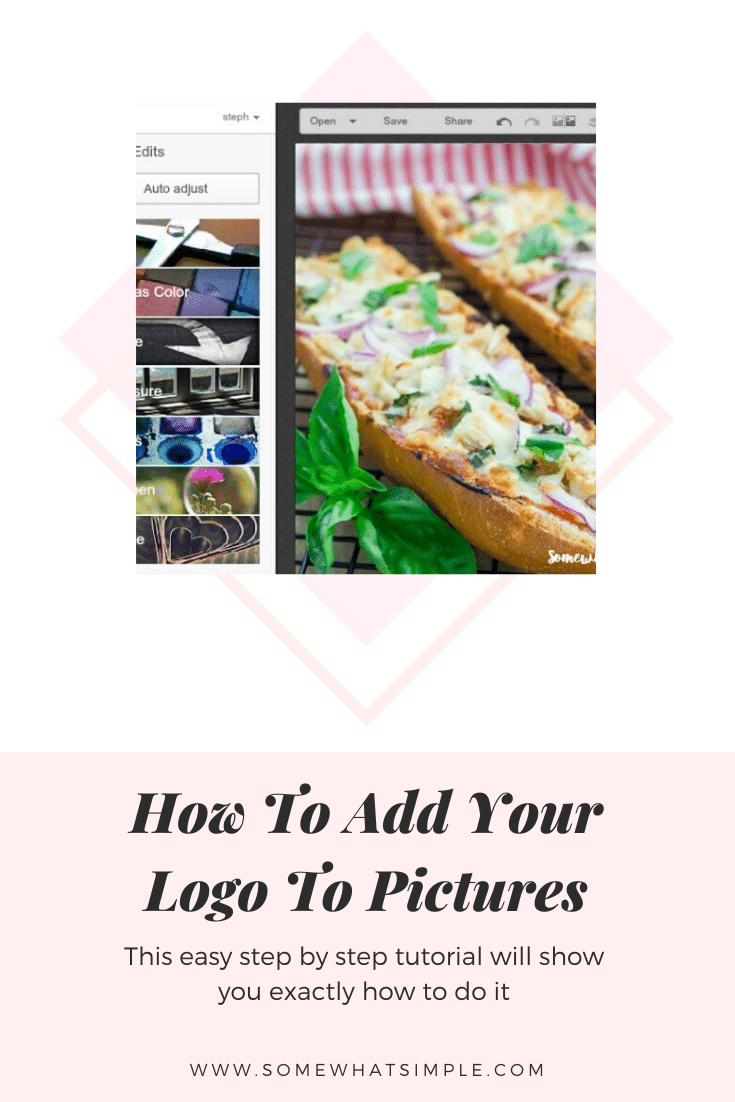 How to Add a Logo to Photos (Really Easy Way) | Somewhat Simple