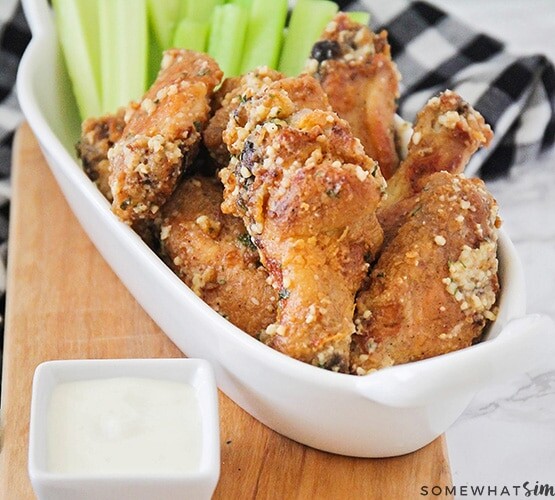 Baked Garlic Parmesan Chicken Wings