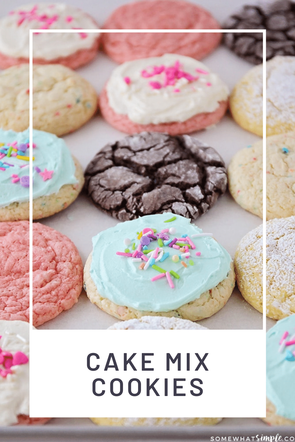 Soft Strawberry Cake Mix Sandwich Cookies - Baking with Blondie