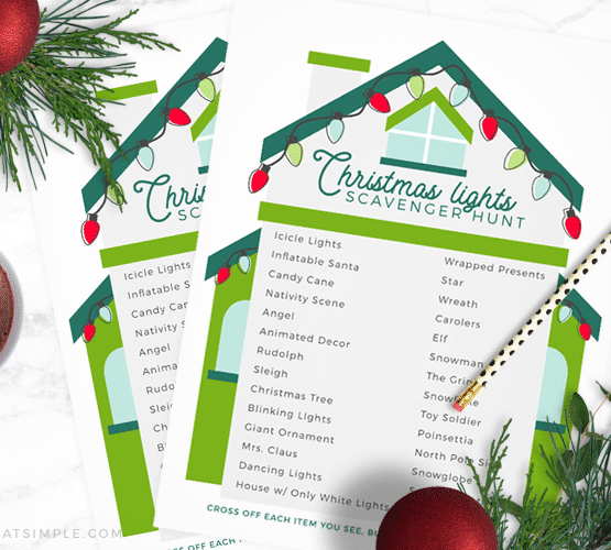 christmas lights scavenger hunt free printable main