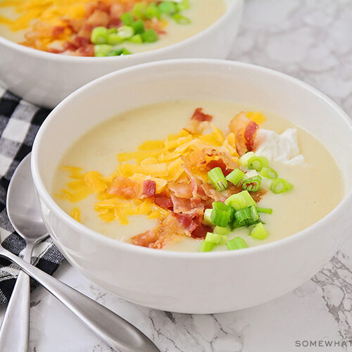 Easiest Baked Potato Soup Recipe | from Somewhat Simple