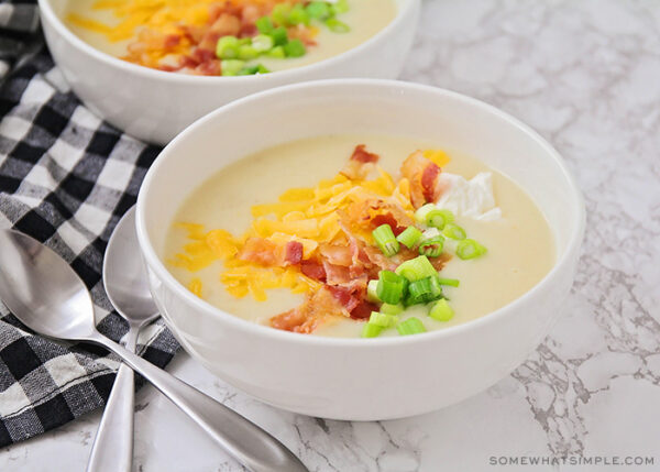 Easiest Baked Potato Soup Recipe | from Somewhat Simple