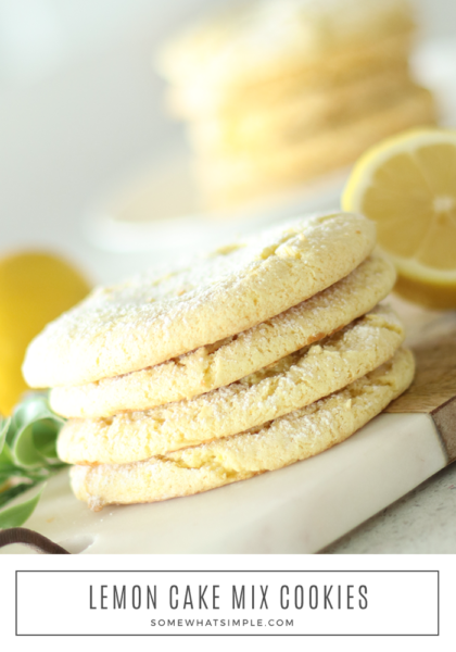 Lemon Cake Mix Cookies - ONLY 3 Ingredients | Somewhat Simple