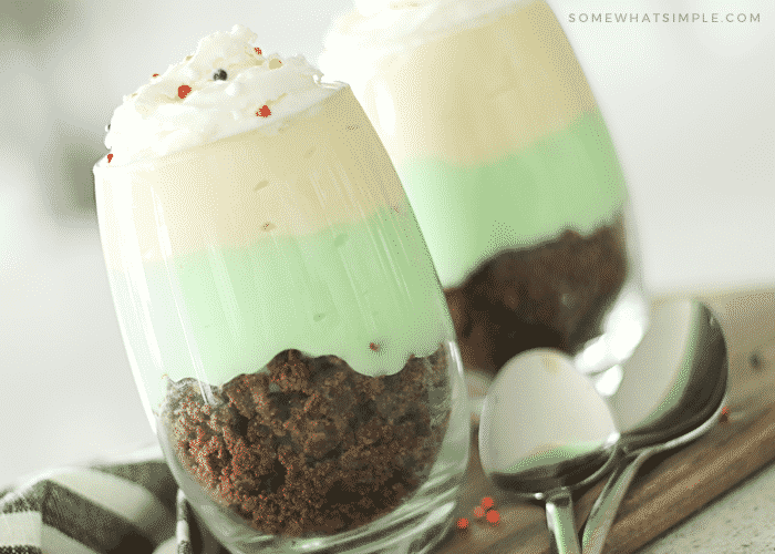 st patricks day pudding parfait