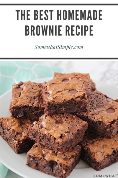 BEST Homemade Brownies Recipe (From Scratch) | Somewhat Simple