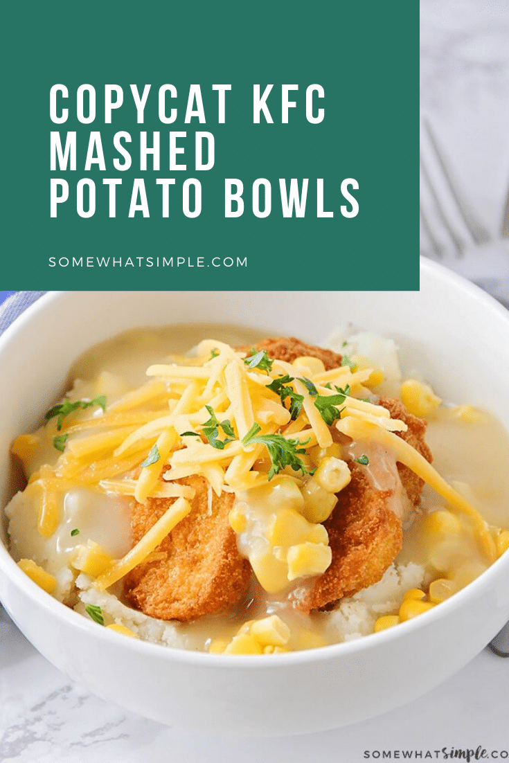 Chicken & Mashed Potato Bowl (KFC Copycat) | Somewhat Simple