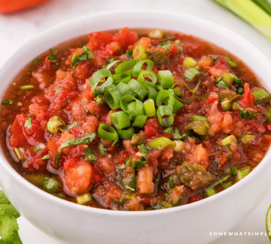 Mild Salsa recipe in a white bowl