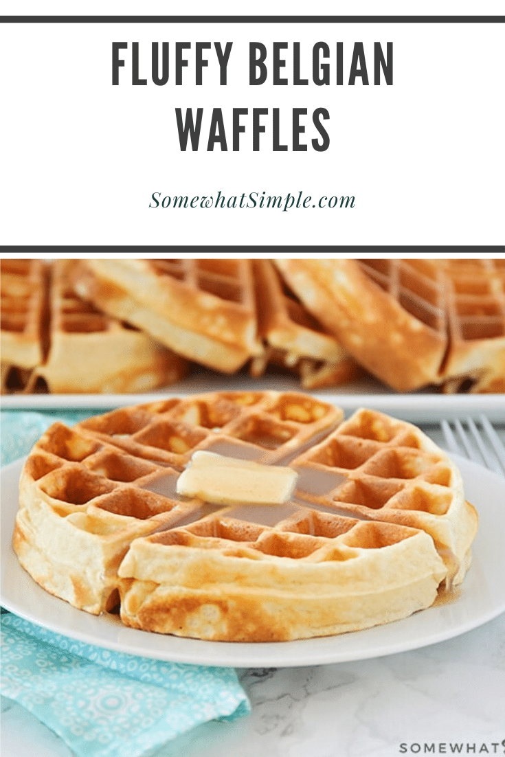 BEST Homemade Belgian Waffles Recipe | from Somewhat Simple