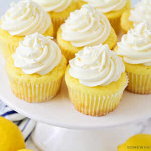 Lemon Cupcakes (w/ Cream Cheese Frosting) | Somewhat Simple