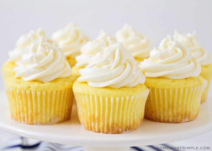 Lemon Cupcakes (w/ Cream Cheese Frosting) | Somewhat Simple