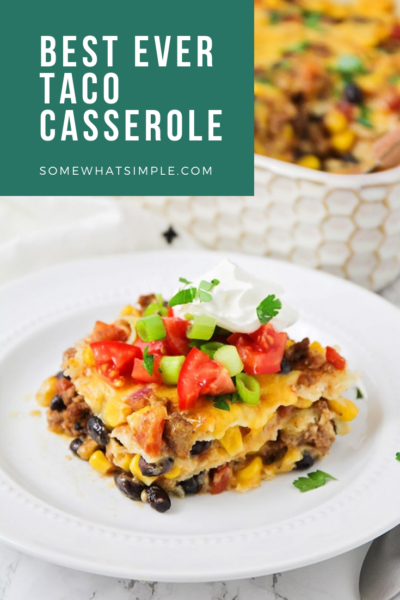 Easy Taco Casserole Recipe | from Somewhat Simple