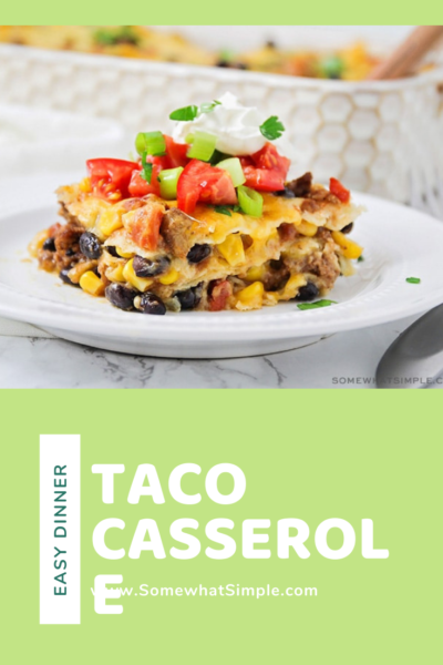 Easy Taco Casserole Recipe | from Somewhat Simple