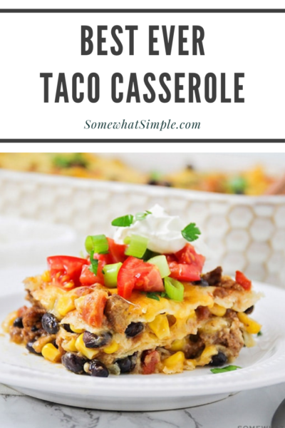 Easy Taco Casserole Recipe | from Somewhat Simple