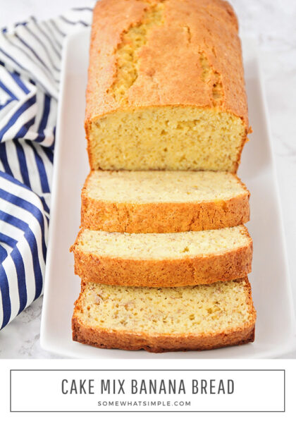 Short Cut Cake Mix Banana Bread Recipe | Somewhat Simple