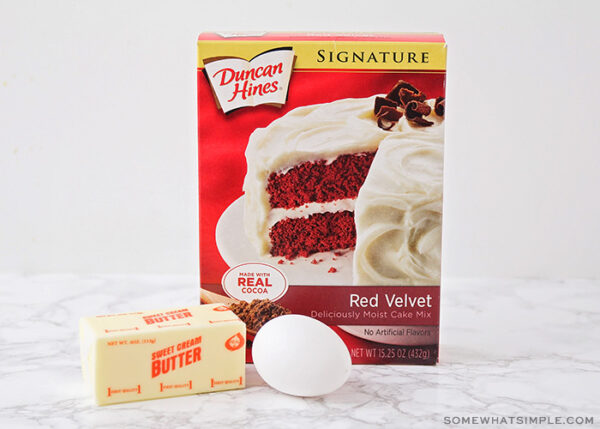 Red Velvet Cake Mix Brownies 3 Ingredients Somewhat Simple