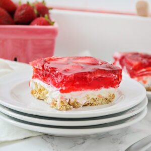 Strawberry Pretzel Squares - from Somewhat Simple