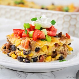 Easy Easy Taco Casserole | from Somewhat Simple