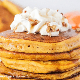 close up of pumpkin pancakes