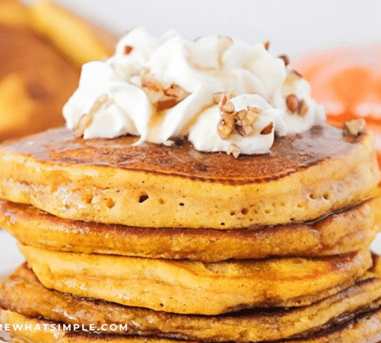 close up of pumpkin pancakes