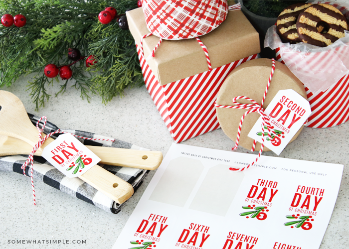 12 Days Of Christmas Tags FREE Printable Somewhat Simple