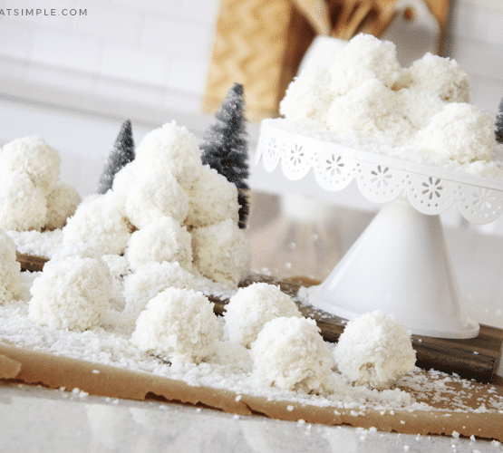 coconut cake pops that look like snowballs