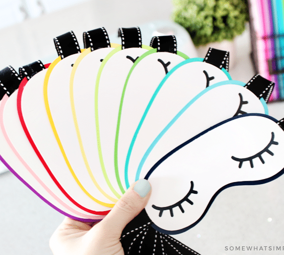 how to make sleep mask party invitations