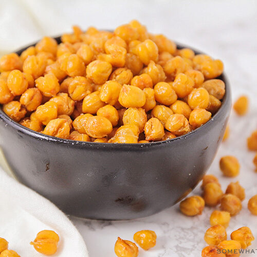 Roasted Salt and Vinegar Chickpeas - Somewhat Simple